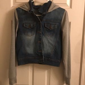 Hooded jean jacket